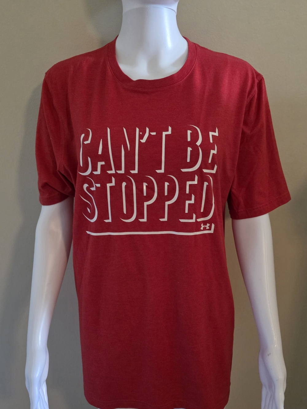 Under Armour Men's Size Small 'Can't Be Stopped' Graphic Tee - Red